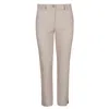 Conquista Women's Neutrals Beige Denim Style Cotton Pants In Beige