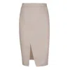 Conquista Women's Neutrals Beige Denim Style Pencil Skirt In Beige