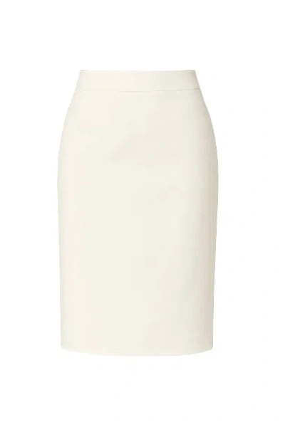 Conquista Women's Neutrals Cream Pencil Skirt By  Fashion In White