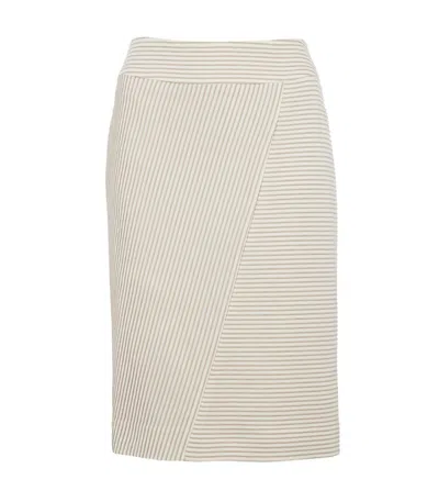 Conquista Women's Neutrals Cream Pencil Skirt In White