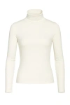 Conquista Women's Neutrals Ecru Turtle Neck Top By  In Sand