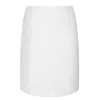 Conquista Women's Neutrals Ecru Wool Coat Fabric Mini Skirt In Beige