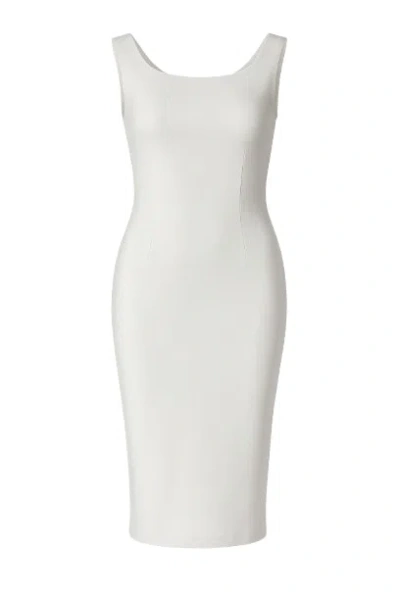 Conquista Women's Neutrals Fitted Sleeveless Dress With Two-way Zip In Sand In Gray