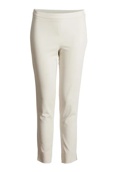 Conquista Women's Neutrals Fitted Stretch Trousers In Sand In White
