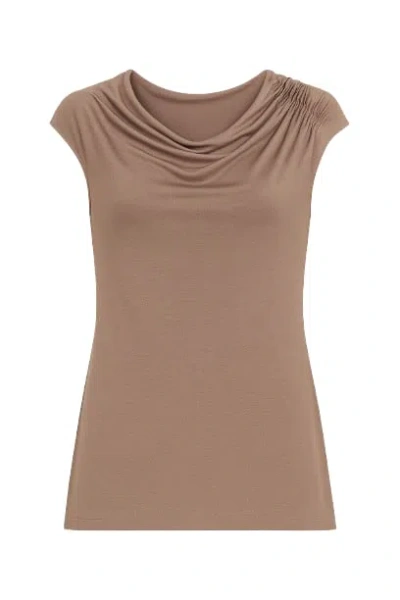 Conquista Women's Neutrals Iron Asymmetric Top