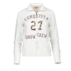 Conquista Women's Neutrals Long Sleeve Ecru Cardigan With Print & Embroidery Detail In Beige