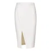 Conquista Women's Neutrals Off White Faux Mouflon Pencil Skirt In White