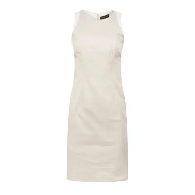 Conquista Women's Neutrals Sand Colour Sleeveless Dress With Contrast Detail In Beige