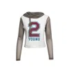 Conquista Women's Neutrals Sporty Hooded Crop Top