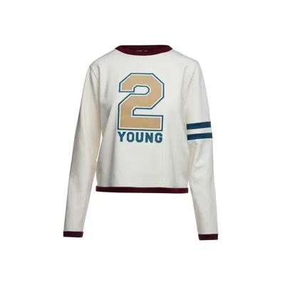 Conquista Women's Neutrals Sporty Sweatshirt In White