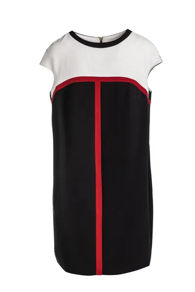 Conquista Women's Neutrals Stripe Detail Sack Dress In Black/red/white/yellow