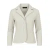 Conquista Women's Neutrals Tailored Stretch Gabardine Blazer – Cotton Viscose Blend