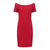Conquista Women's Off-shoulder Fitted Dress - Red, One Size In Red