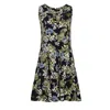 Conquista Women's Olive Floral Cloche Dress In Green