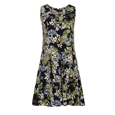 Conquista Women's Olive Floral Cloche Dress In Green