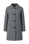 Conquista Women's Oversized Drop Shoulder Grey Coat In Gray