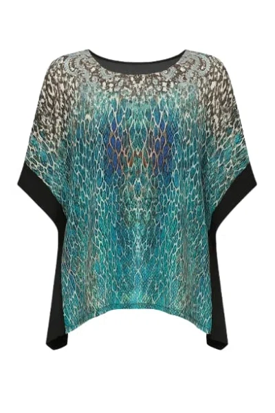 Conquista Women's Oversized Patterned Top In Multi