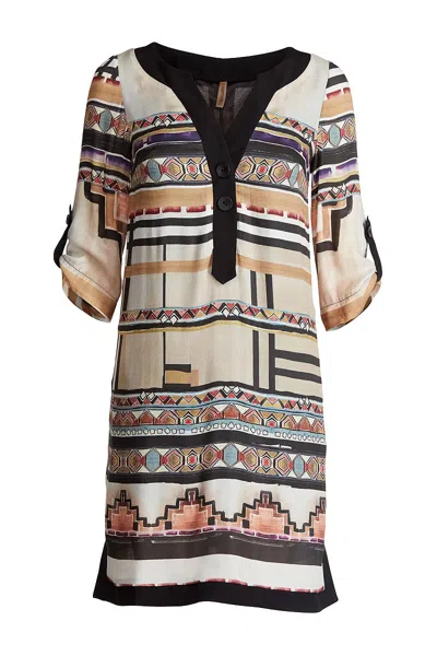 Conquista Women's Patterned Sack Dress By  In Black
