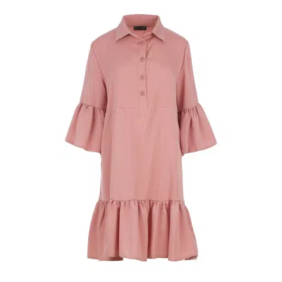 Conquista Women's Pink / Purple Blush Pink Tencel Shirt Dress In Pink/purple