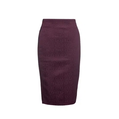 Conquista Women's Pink / Purple Brokart Pencil Skirt In Pink/purple