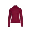 Conquista Women's Pink / Purple Burgundy Long Sleeve Polo Neck Jumper In Pink/purple