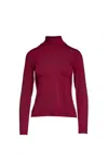 Conquista Women's Pink / Purple Burgundy Long Sleeve Polo Neck Jumper In Pink/purple