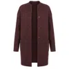 Conquista Women's Pink / Purple Coat With Stand Up Collar In Pink/purple