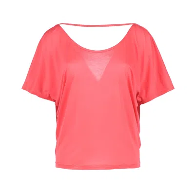 Conquista Women's Pink / Purple Coral Drape Back Top In Pink/purple