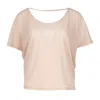 CONQUISTA WOMEN'S PINK / PURPLE DUSTY PINK DRAPE BACK TOP