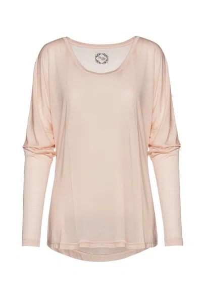 Conquista Women's Pink / Purple Light Pink Top With Batwing Sleeves In Pink/purple