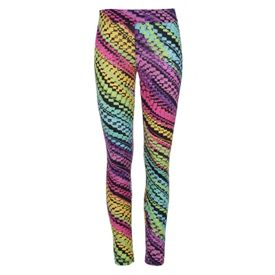Conquista Women's Pink / Purple Lilac Multi-coloured Print Leggings In Pink/purple