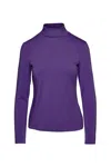 Conquista Women's Pink / Purple Lilac Turtle Neck Top In Sustainable Fabric In Pink/purple