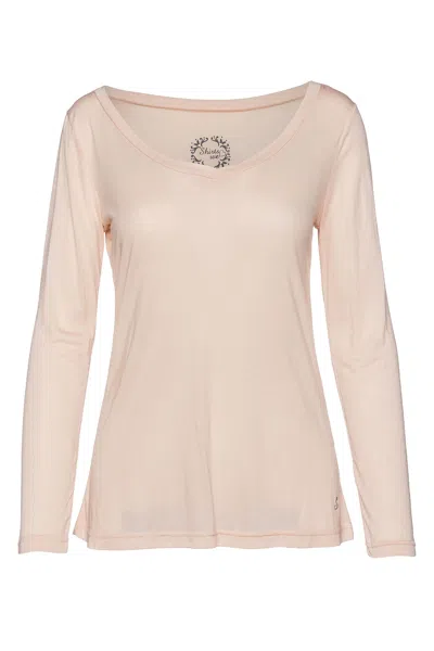 Conquista Women's Pink / Purple Long Sleeve Light Pink Top In Pink/purple