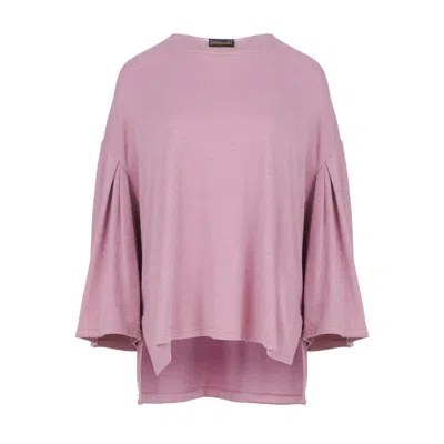 Conquista Women's Pink / Purple Pink Bell Sleeve Top In Pink/purple