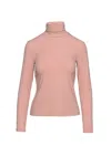 Conquista Women's Pink / Purple Salmon Turtle Neck Top By  In Sustainable Fabric In Pink/purple
