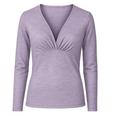 Conquista Women's Pink / Purple Shiny Light Lavender Top – Polyamide In Multi