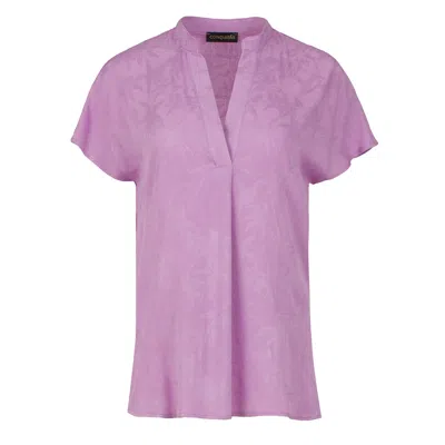 Conquista Women's Pink / Purple Sleeveless Jacquard Top In Pink/purple