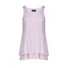 Conquista Women's Pink / Purple Soft Pink Layered A-line Tunic Top With Back Slit In Pink/purple