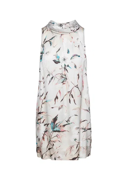 Conquista Women's Pink / Purple Straight Sleeveless Satin Dress In Pink/purple