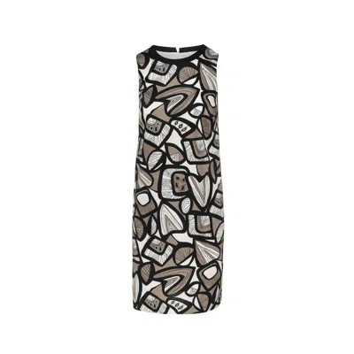Conquista Women's Print Sleeveless Dress In Black