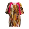 Shop Conquista Women's Print Stretch Jersey Top With Batwing Sleeves Plus Size