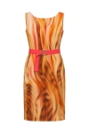Conquista Women's Print Wrap Dress With Self Tie Waist