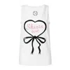 Conquista Women's Printed Sleeveless Top In White In White