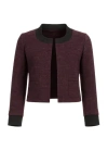 Conquista Women's Purple Bolero With Pockets In Burgundy