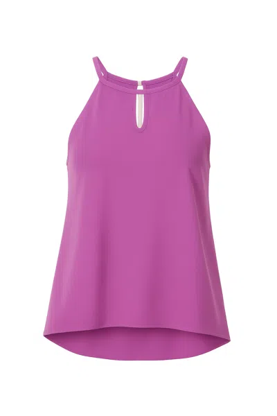 Conquista Women's Purple Sleeveless Top With Keyhole Detail