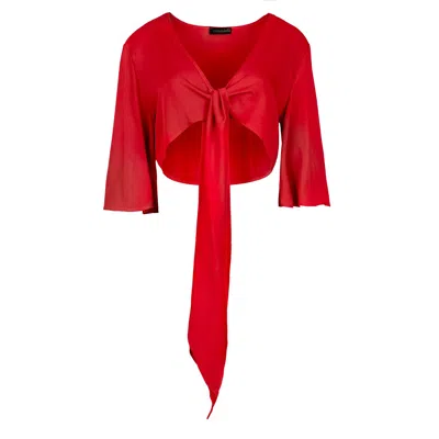 Conquista Women's Red Bolero Top