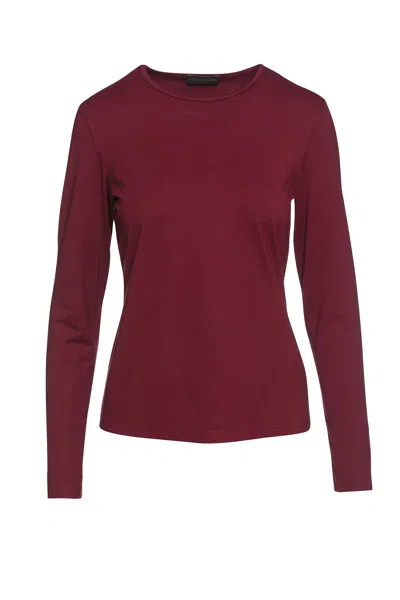 Conquista Women's Red Burgundy Jersey Top