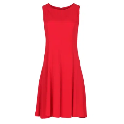 Conquista Women's Red Colour Cloche Dress