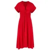Conquista Women's Red Knot Detail Midi Dress In Red