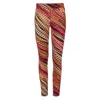 Conquista Women's Red Multi-coloured Print Leggings In Red